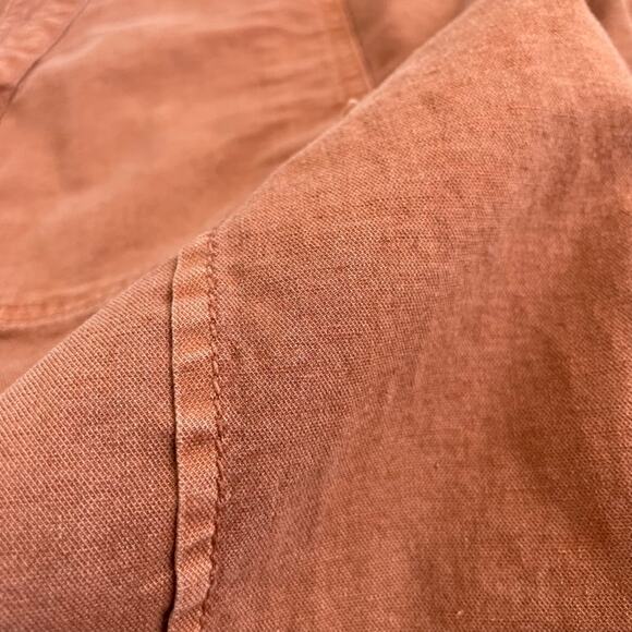Anthropologie The Wanderer Chino Pants Burn Orange Size 28 Cotton Linen - Picture 7 of 15